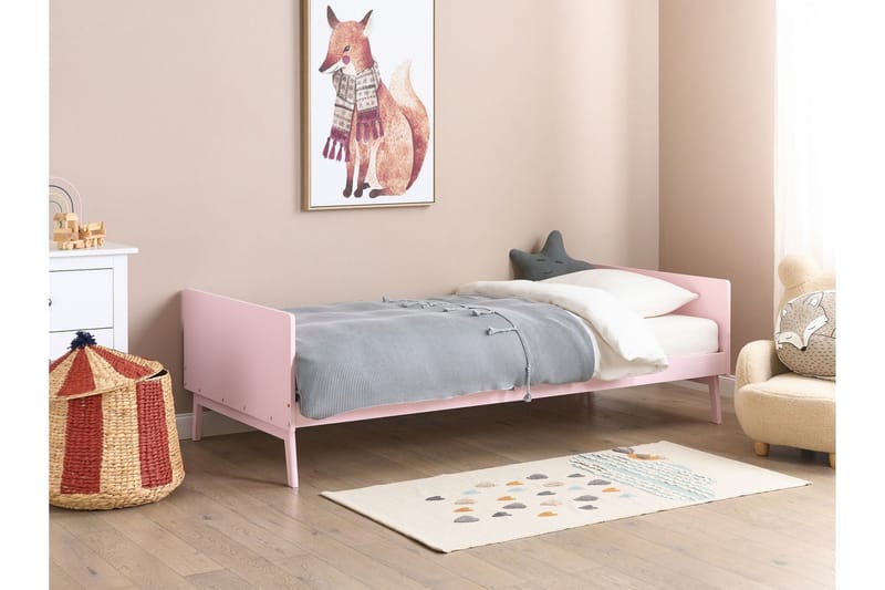 Burt Sängram 90x200 cm i Målat Trä - Rosa - Möbler - Sovrum - Sängram & sängstomme