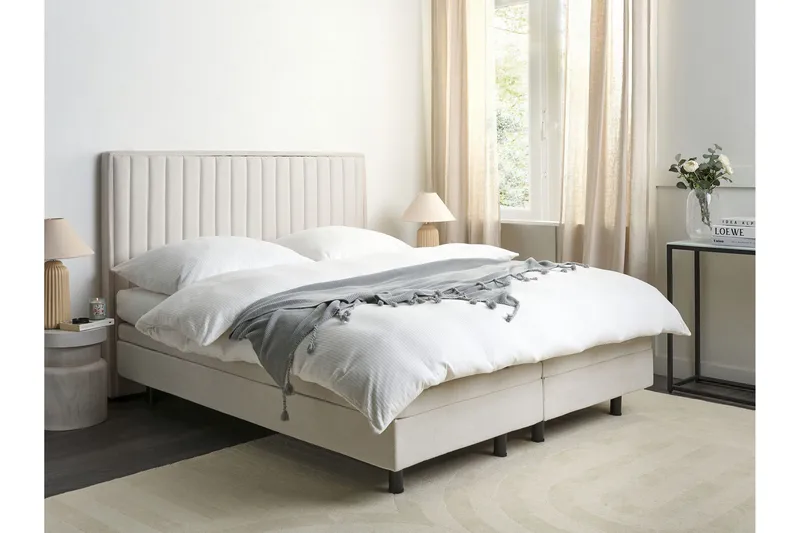 Carleigh Sängram 160x200 cm - Beige - Möbler - Sovrum - Sängar - Komplett Sängpaket