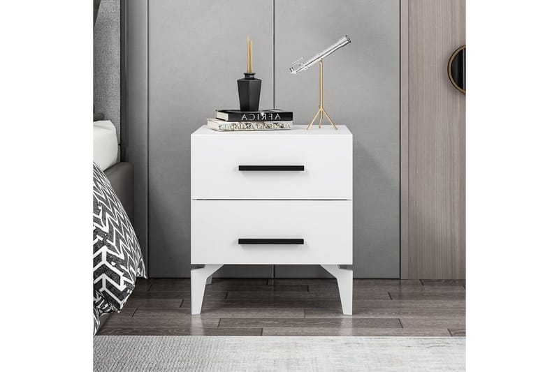 Ceylor Sängbord 50 cm - Vit - Möbler - Sovrum - Sängbord