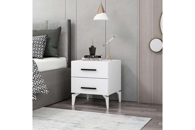 Ceylor Sängbord 50 cm - Vit - Möbler - Sovrum - Sängbord