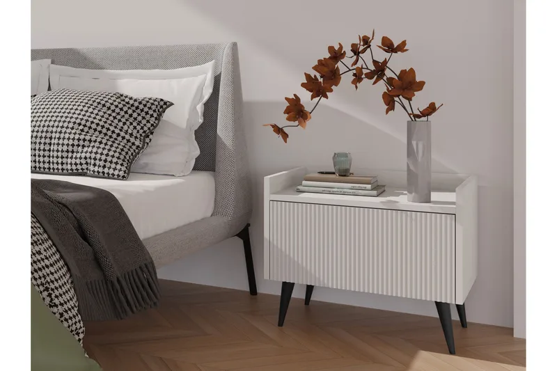 Chiku Sängbord 52 cm - Beige - Möbler - Sovrum - Sängbord