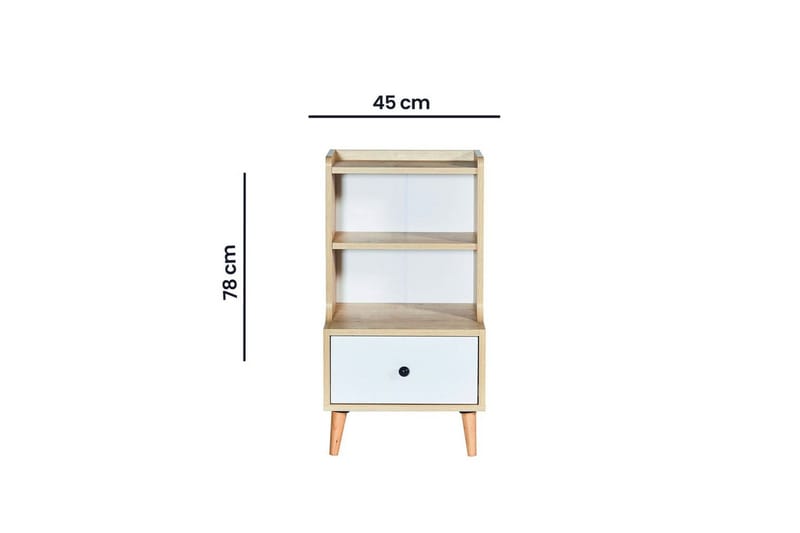 Comfortale Nattduksbord 45 cm - Sand/Vit - Möbler - Sovrum - Sängbord