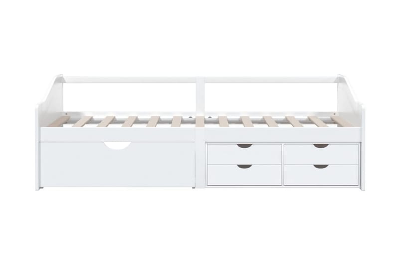Dagbädd 3-sits med lådor vit massiv furu 90x200 cm - Vit - Möbler - Sovrum - Dagbäddar