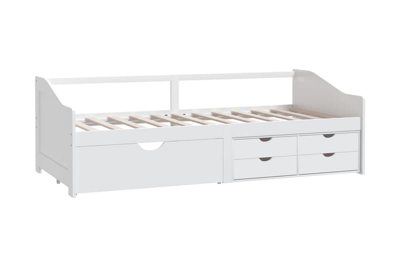 Dagbädd 3-sits med lådor vit massiv furu 90x200 cm - Vit - Möbler - Sovrum - Dagbäddar