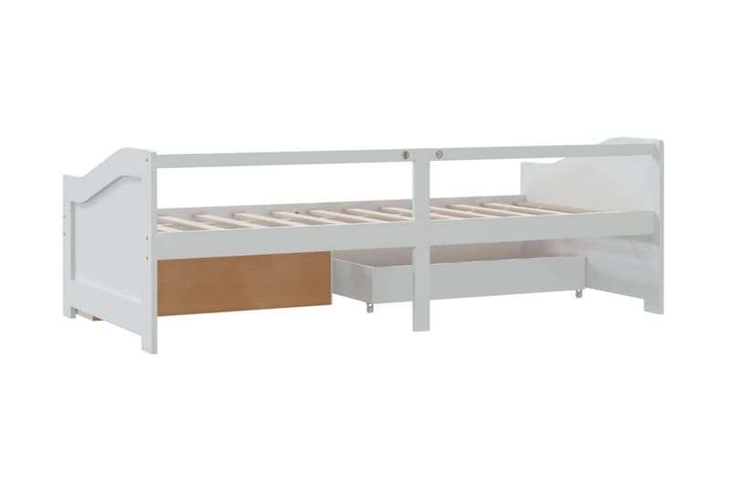 Dagbädd 3-sits med lådor vit massiv furu 90x200 cm - Vit - Möbler - Sovrum - Dagbäddar
