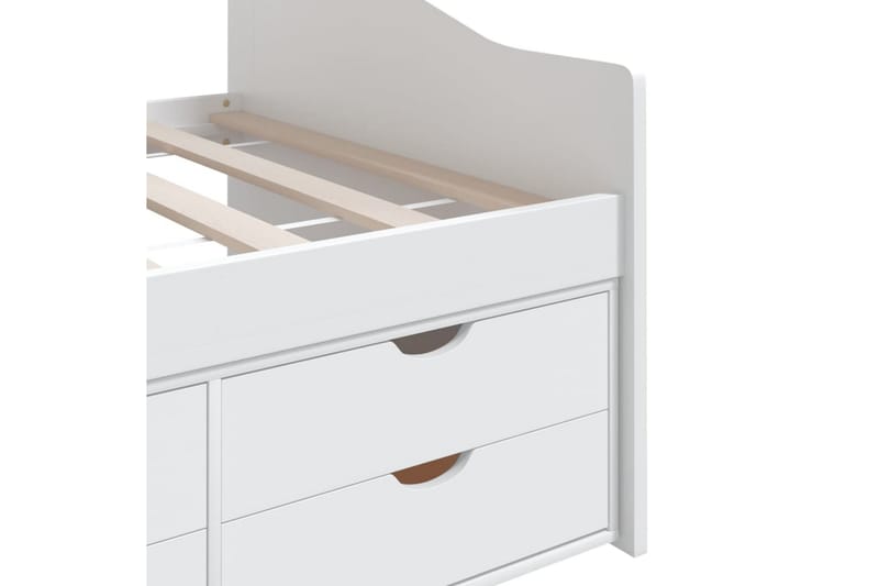 Dagbädd 3-sits med lådor vit massiv furu 90x200 cm - Vit - Möbler - Sovrum - Dagbäddar
