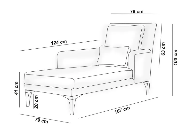 Biforco Dagbädd med Rygg - Antracit/Natur - Möbler - Sovrum - Dagbäddar