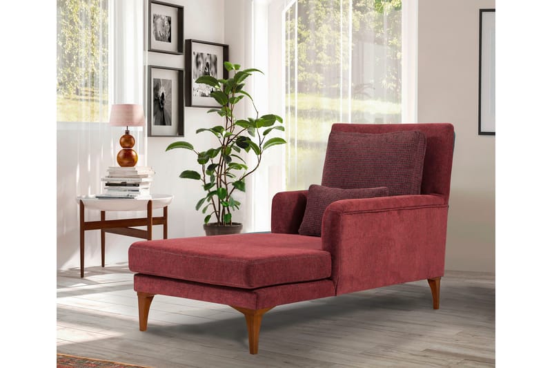 Biforco Dagbädd med Rygg - Röd/Natur - Möbler - Sovrum - Dagbäddar