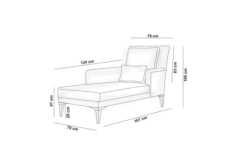 Biforco Dagbädd med Rygg - Röd/Natur - Möbler - Sovrum - Dagbäddar