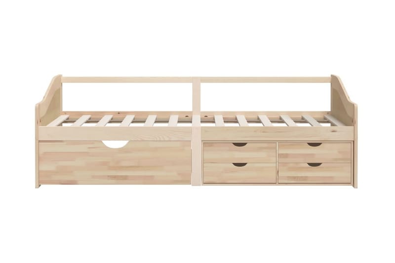 Dagbädd 3-sits med lådor massiv furu 90x200 cm - Brun - Möbler - Sovrum - Dagbäddar