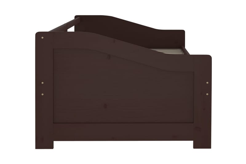 Dagbädd 3-sits mörkbrun massiv furu 90x200 cm - Brun - Dagbäddar
