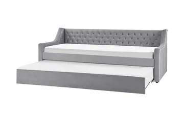 Dagbädd 90 x 200 cm sammet grå MONTARGIS - Grå - Möbler - Sovrum - Dagbäddar