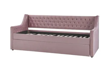 Dagbädd 90 x 200 cm sammet rosa MONTARGIS - Rosa - Möbler - Sovrum - Dagbäddar