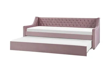Dagbädd 90 x 200 cm sammet rosa MONTARGIS - Rosa - Möbler - Sovrum - Dagbäddar