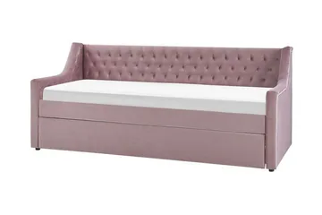 Dagbädd 90 x 200 cm sammet rosa MONTARGIS - Rosa - Möbler - Sovrum - Dagbäddar