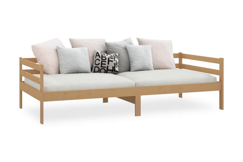 Dagbädd honungsbrun massiv furu 90x200 cm - Brun - Möbler - Sovrum - Dagbäddar