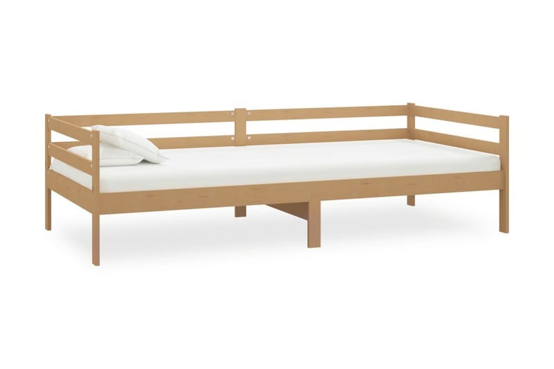 Dagbädd honungsbrun massiv furu 90x200 cm - Brun - Möbler - Sovrum - Dagbäddar