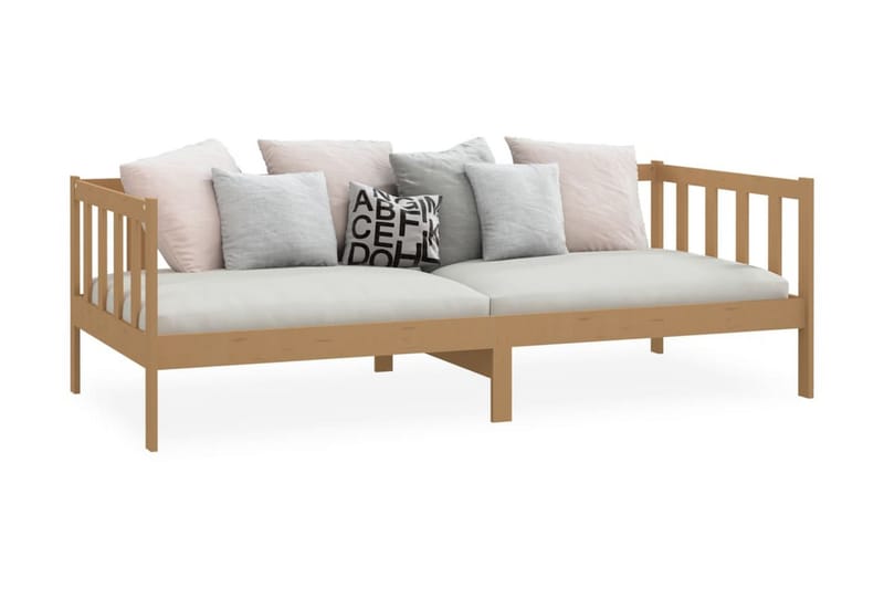 Dagbädd honungsbrun massiv furu 90x200 cm - Honungsbrun - Möbler - Sovrum - Dagbäddar