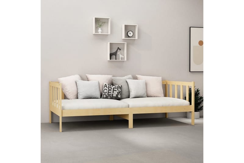 Dagbädd massiv furu 90x200 cm - Brun - Möbler - Sovrum - Dagbäddar