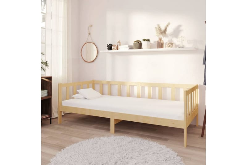 Dagbädd massiv furu 90x200 cm - Brun - Möbler - Sovrum - Dagbäddar