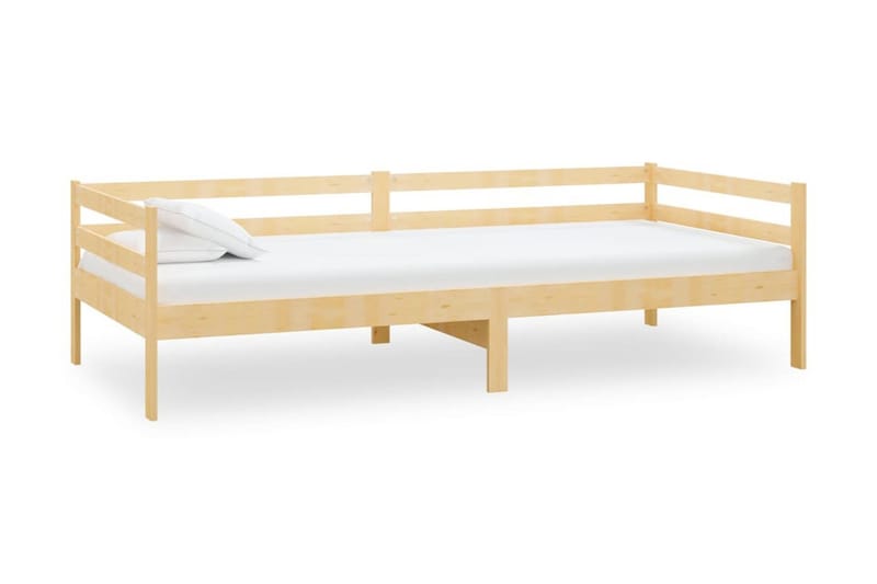 Dagbädd med madrass 90x200 cm massiv furu - Vit - Möbler - Sovrum - Dagbäddar