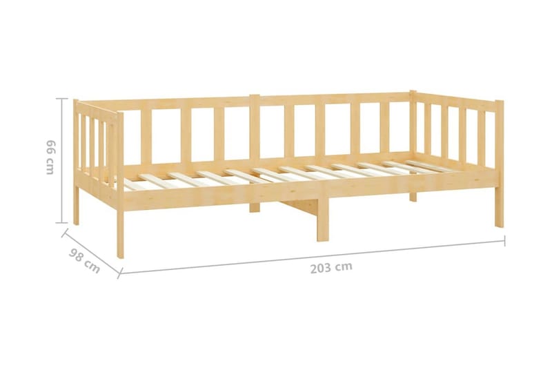 Dagbädd med madrass 90x200 cm massiv furu - Vit - Möbler - Sovrum - Dagbäddar