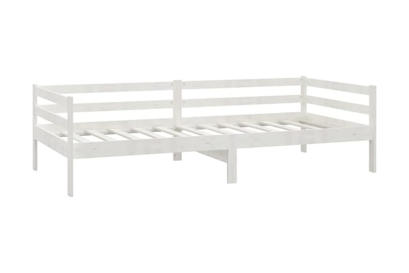 Dagbädd med madrass 90x200 cm vit massiv furu - Vit - Möbler - Sovrum - Dagbäddar