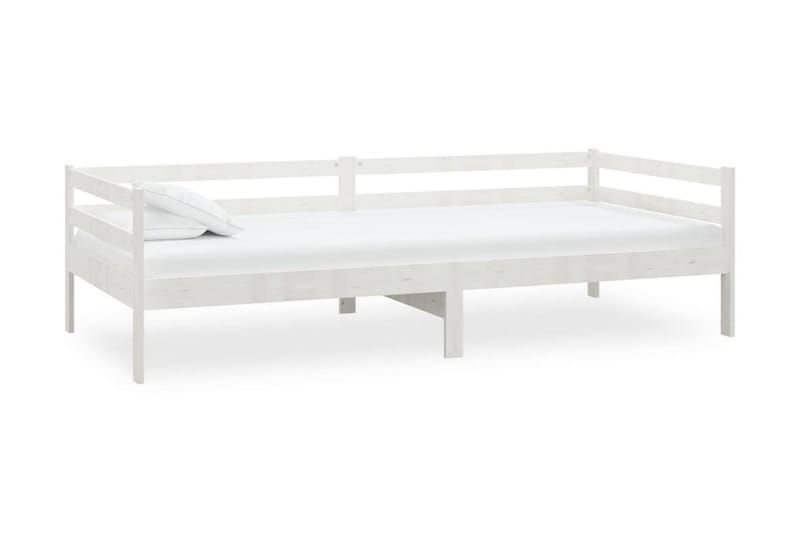 Dagbädd med madrass 90x200 cm vit massiv furu - Vit - Möbler - Sovrum - Dagbäddar