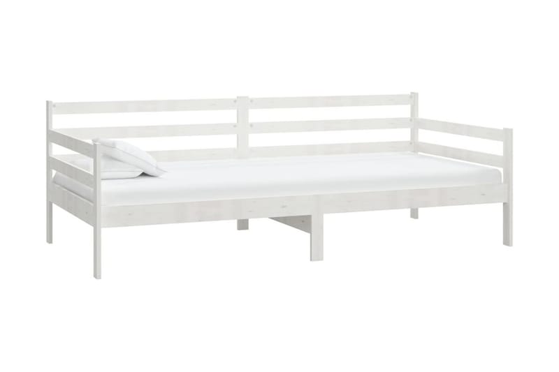 Dagbädd med madrass 90x200 cm vit massiv furu - Vit - Möbler - Sovrum - Dagbäddar