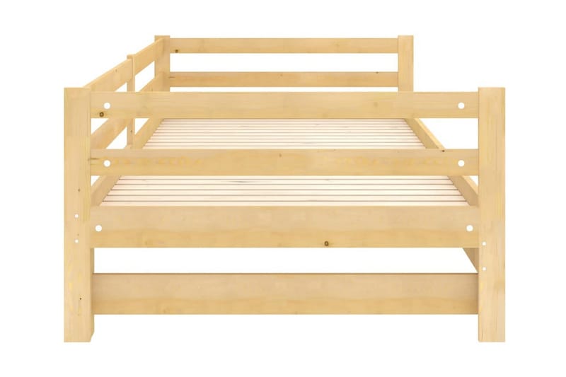 Dagbädd utdragbar massiv furu 2x(90x200) cm - Brun - Möbler - Sovrum - Dagbäddar