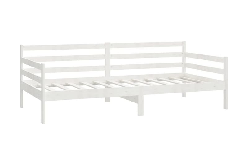 Dagbädd vit massiv furu 90x200 cm - Vit - Möbler - Sovrum - Dagbäddar
