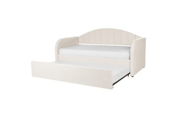 Dagbädd Eyburie med lamellram Beige, Bouclé - Beige, Bouclé - Möbler - Sovrum - Sängar - Gästsäng & extrasäng - Utdragssäng
