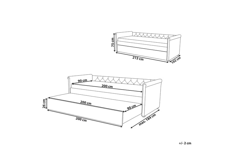 Libourne Dagbädd 90|200 cm - Beige - Möbler - Sovrum - Dagbäddar