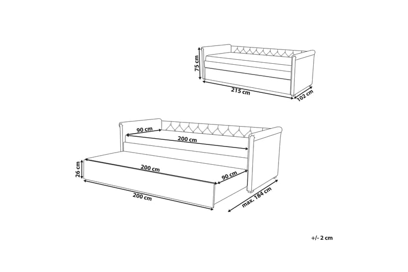 LIBOURNE Dagbädd 90|200 cm - Möbler - Sovrum - Dagbäddar