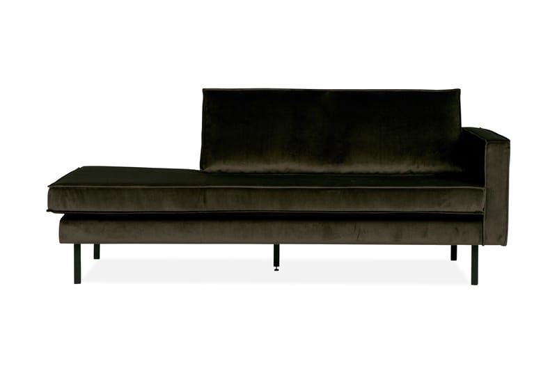 Lissbon 2-sits Höger Dagbädd med Divan och Öppen Sida i Sammet, Grön