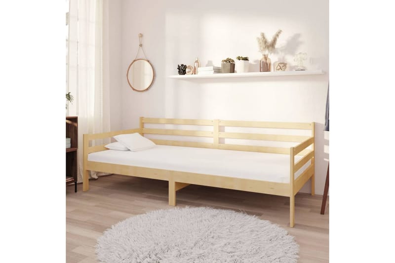 Dagbädd massiv furu 90x200 cm - Brun - Möbler - Sovrum - Dagbäddar