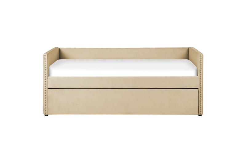 Dagbädd Troyes med lamellram Beige - Beige - Möbler - Sovrum - Sängar - Gästsäng & extrasäng - Utdragssäng