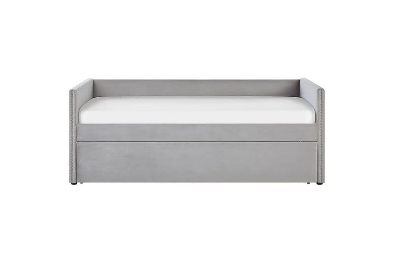 Dagbädd Troyes med lamellram Grå - Grå - Möbler - Sovrum - Sängar - Gästsäng & extrasäng - Utdragssäng