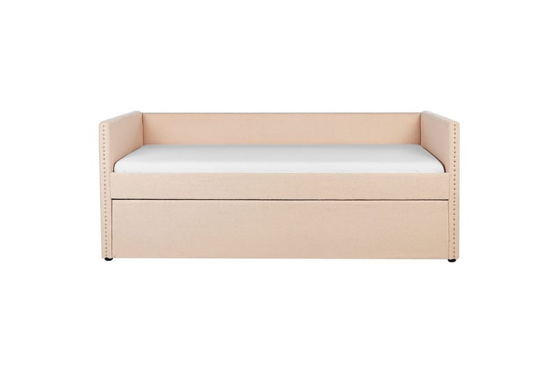 Dagbädd Troyes med lamellram Rosa - Rosa - Möbler - Sovrum - Sängar - Gästsäng & extrasäng - Utdragssäng