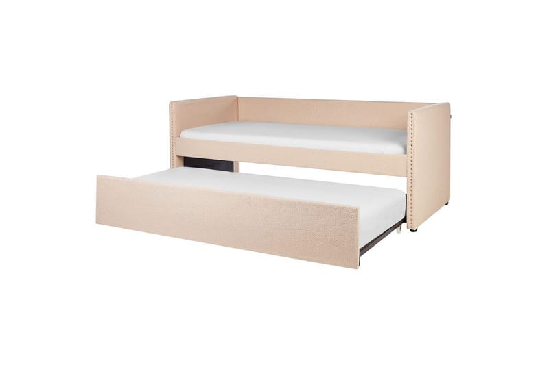 Dagbädd Troyes med lamellram Rosa - Rosa - Möbler - Sovrum - Sängar - Gästsäng & extrasäng - Utdragssäng