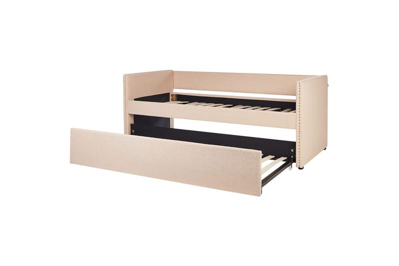 Dagbädd Troyes med lamellram Rosa - Rosa - Möbler - Sovrum - Sängar - Gästsäng & extrasäng - Utdragssäng