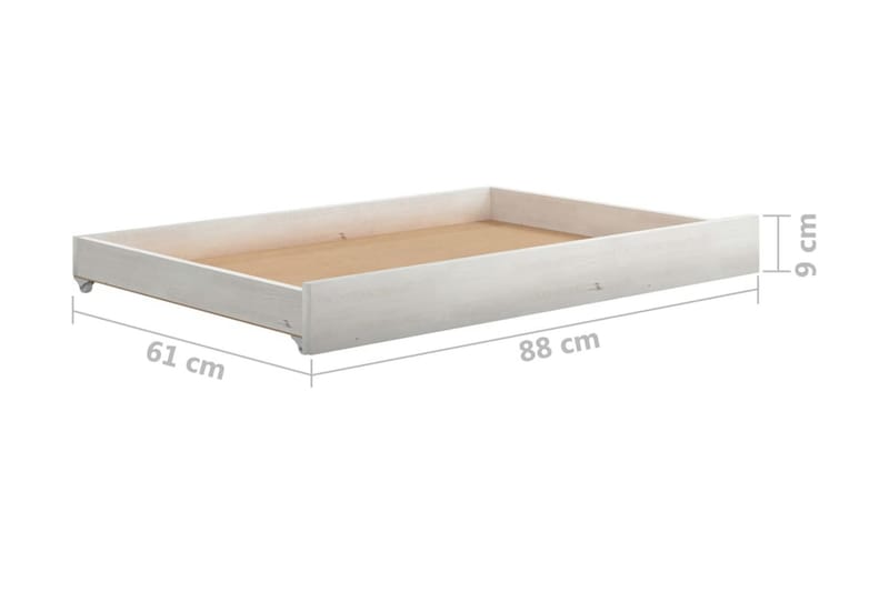 Dagbädd utdragbar 2x(90x200) cm vit massiv furu - Vit - Möbler - Sovrum - Dagbäddar