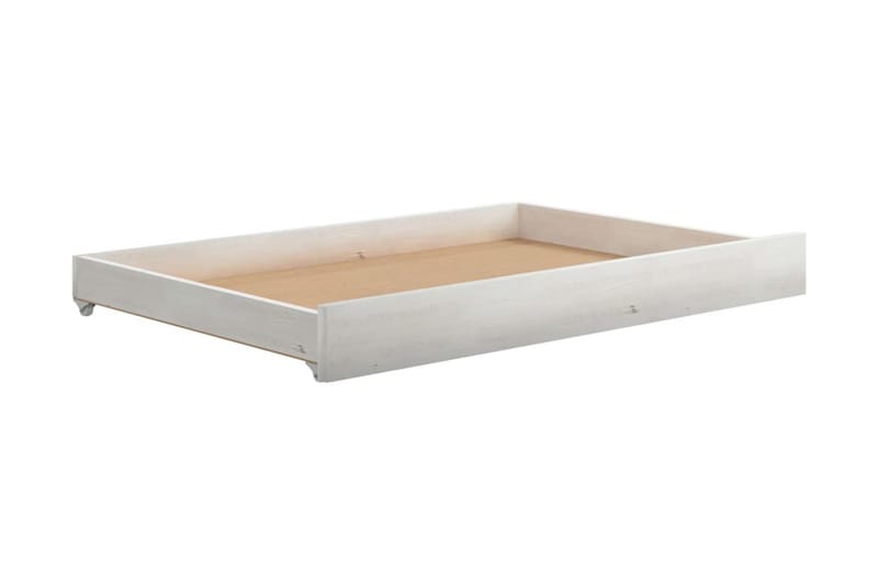 Dagbädd utdragbar 2x(90x200) cm vit massiv furu - Vit - Möbler - Sovrum - Dagbäddar