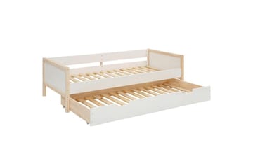 Dagbäddar utan rygg Loft24 Sängsoffa Square Line Vit,Natur - Möbler - Sovrum - Sängar - Gästsäng & extrasäng - Utdragssäng