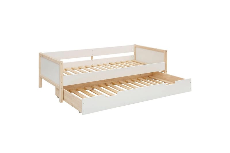 Dagbäddar utan rygg Loft24 Sängsoffa Square Line Vit,Natur - Möbler - Sovrum - Dagbäddar