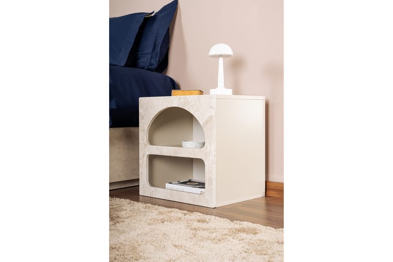Dalim Sängbord 50 cm - Travertine/Sandsten - Möbler - Sovrum - Sängbord