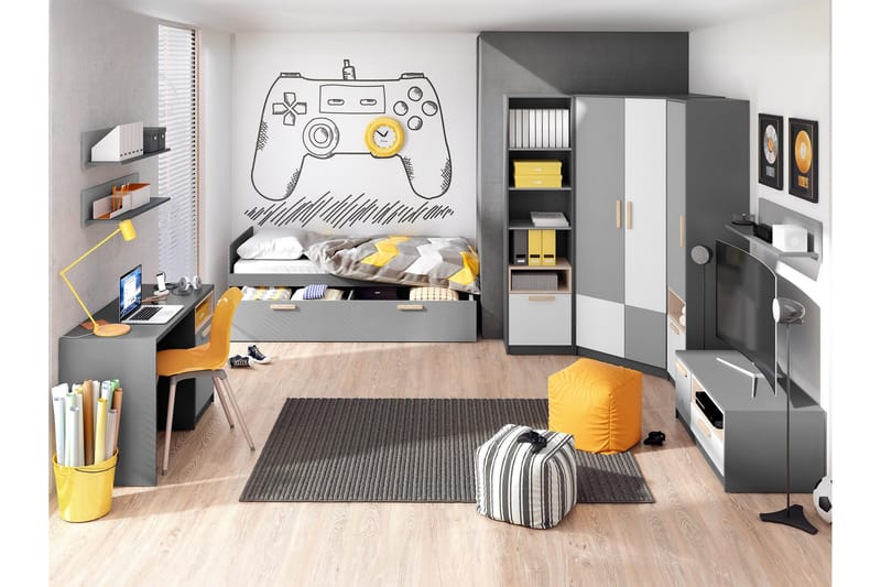 Dekona Möbelset För Sovrum - Grå/Vit - Möbler - Sovrum - Möbelset för sovrum