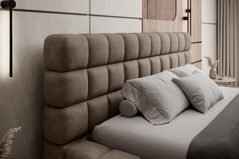 Dizzle Sängram 140x200 cm - Mörkbeige - Möbler - Sovrum - Sängram & sängstomme