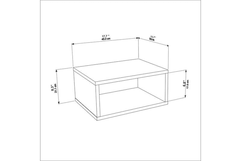 Dora Sängbord 45 cm - Brun - Möbler - Sovrum - Sängbord