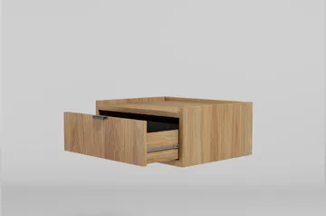 Dravo Vägghängt Sängbord 40 cm - Naturlig hickory / naturlig ekton - Möbler - Sovrum - Sängbord